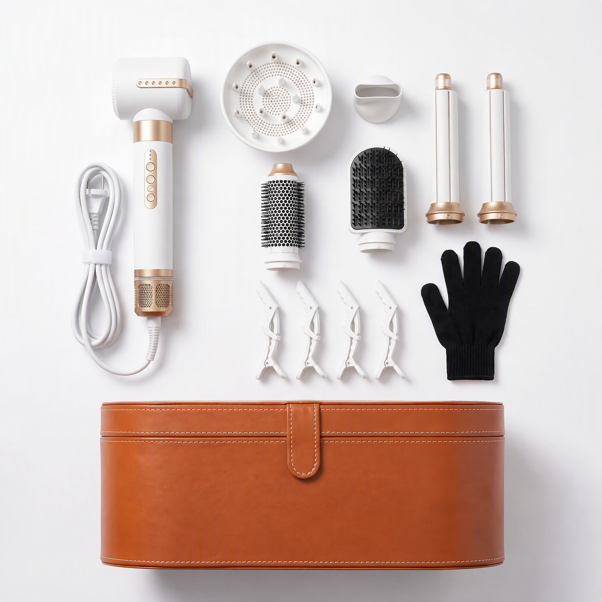 Le salon de coiffure, chez toi | 7 embouts · Sèche, boucle, lisse, volumise