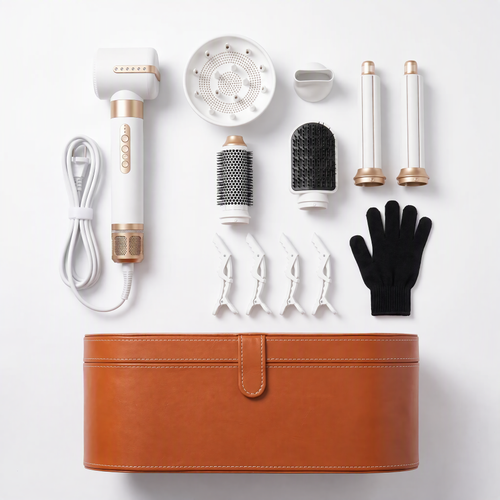 Le salon de coiffure, chez toi | 7 embouts · Sèche, boucle, lisse, volumise